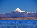 22 Lake Manasarovar And Mount Kailash From Trugo Gompa Mount Kailash and Lake Manasarovar close up from Trugo Gompa.